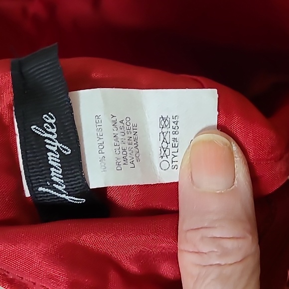 Prom's red, sattin dress - Picture 7 of 10